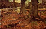Vincent van Gogh A Girl in White in the Woods painting